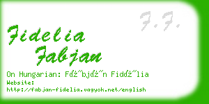 fidelia fabjan business card